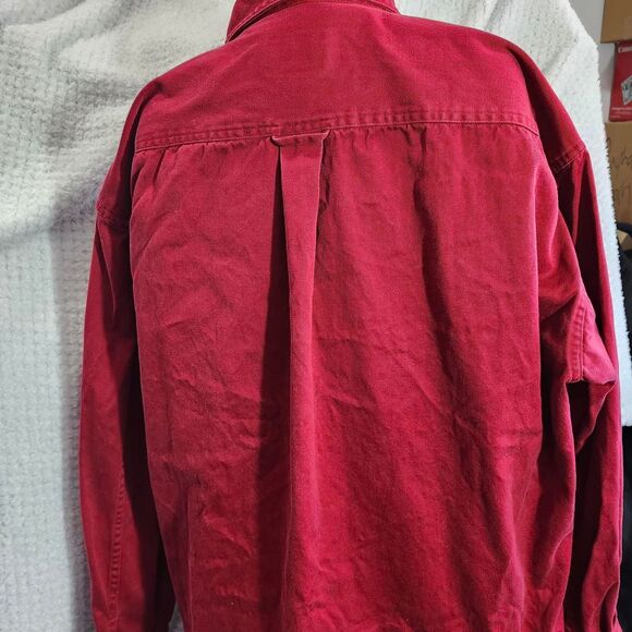 Cabela Men's Red and Burgundy Shirt - Picture 3 of 4